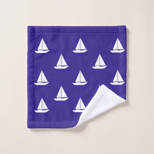 Blue and White Nautical (Gant de toilette)