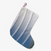 Blue and white plastic container kleine kerstsok (Voorkant (Hangend))