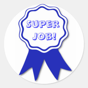 Blue and White Ribbon Award - Stickers