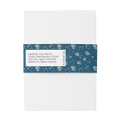 Blue and White Roses Leaves Artisan Soap Band Wrap Uitnodigingen Wikkel (Achterkant Voorbeeld)