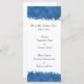 Blue and White Snowflake Receptie Menu (Voorkant / Achterkant)