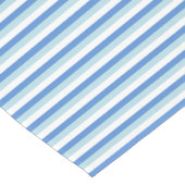 Blue and White Striped Korte Tafelloper (Hoek)