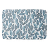 Blue and White Waterverf Moroccan Tile Pattern Badmat (Voorkant)