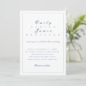 Blue and White Wedding Invitation (Debout devant)