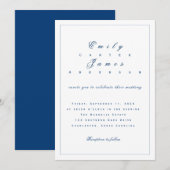 Blue and White Wedding Invitation (Devant / Derrière)