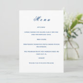 Blue and White Wedding Menu (Staand voorkant)