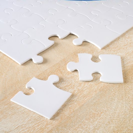 Blue and White Yin Yang Koi Fish Legpuzzel (Zijkant)