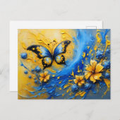 Blue and Yellow Butterfly # 2 Briefkaart (Voorkant / Achterkant)