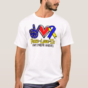 Blue and Yellow Down Syndroeness Oktober T-shirt