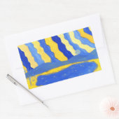 Blue and Yellow Minimalistic Landscape Stickers (Envelop)