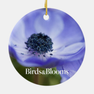 Blue Anemone Keramisch Ornament