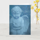 Blue Angel Digital Art Kaart (Gele Bloem)