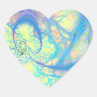 Blue Angel - Kosmische Azure & Citroen Hart Sticker