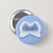 Blue Angel Wings 2¼ Inch Round Button (Voorkant /achterkant)