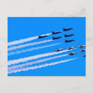 Blue Angels en Thunderbirds vlieggeschiedenis Briefkaart