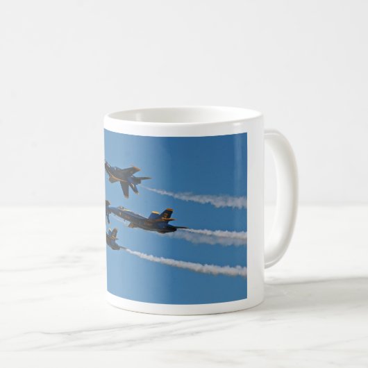 Blue Angels Four Ship Formation Coffee Mug (Devant droit)
