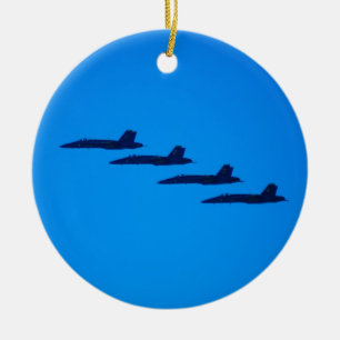 Blue Angels Jet Keramisch Ornament
