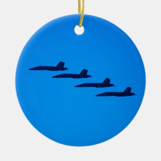 Blue Angels Jet Keramisch Ornament (Voorkant)
