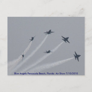 BLUE ANGELS Pensacola Beach, Florida Air Show Briefkaart