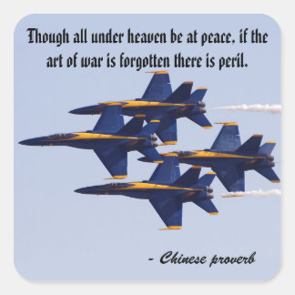 Blue Angels Vierkante Sticker