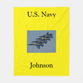 Blue Angels vliegend in formatie US Fleece Blanket