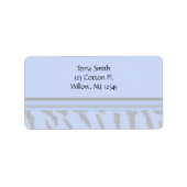 Blue Animal Fur Pattern Etiket (Voorkant)