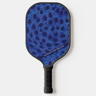 Blue Animal Leopard Print Designer op maat Pickleball Paddle