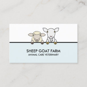Blue Animal Veterinary Sheep Goat Farmhouse Visitekaartje