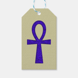 Blue Ankh Gift Label Cadeaulabel