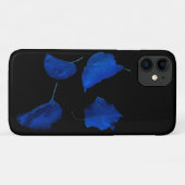 Blue Apricot Tree Feuille iPhone 11 Coque (Dos (Horizontal))