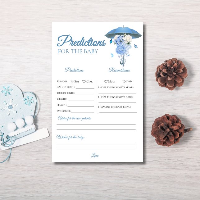 Blue April Showers Baby shower Voorspellingen Game (Creator heeft geüpload)