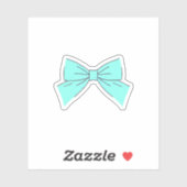 Blue Aqua Bow Sticker (Vel)