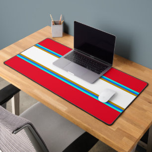 Blue Aqua Brown White Racing Stripes Sur Bright Re