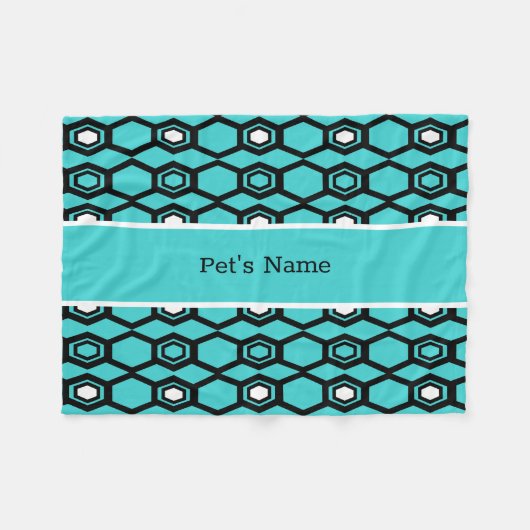 Blue Aqua Personalized Dog Blankets Blankets Fleece Deken (Voorkant (Horizontaal))