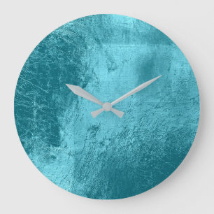 Blue Aqua Tiffany Metallic Glass Grey Minimal Grote Klok