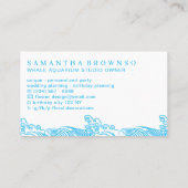 Blue Aquarium Whale Surf Visitekaartje (Achterkant)