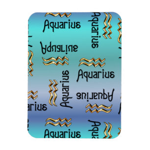 Blue Aquarius, Sign of the Zodiac. Magneet