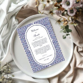 Blue Arch Mexico Welkom & dank u Wedding note