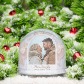 Blue Arched Photo Holiday Snow Globe (Noël)