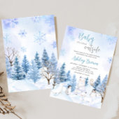 Blue Arctic Animals Baby shower Kaart