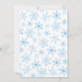 Blue Arctic Animals Birthday Invitation Kaart (Achterkant)