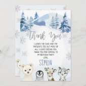 Blue Arctic Nederland Verjaardag Dank u kaart (Voorkant / Achterkant)