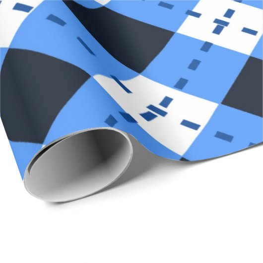 Blue Argyle Cadeaupapier (Rol Hoek)