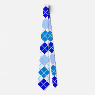 Blue Argyle Custom Stropdas