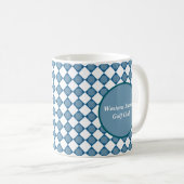 Blue Argyle Golf Pattern Country Club Coffee Mug Koffiemok (Voorkant rechts)