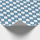 Blue Argyle Golf Pattern Wrapping Paper Cadeaupapier (Hoek)