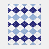 Blue Argyle Medium Fleece Blanket (Voorkant)