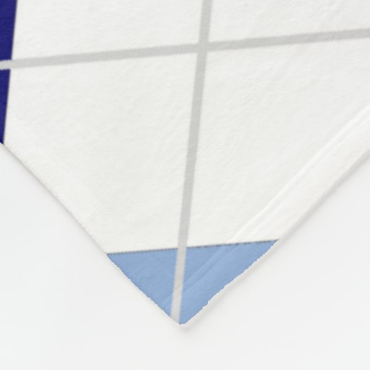 Blue Argyle Medium Fleece Blanket (Hoek)