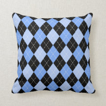 Blue Argyle Pattern American MoJo Kussens