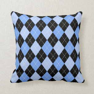 Blue Argyle Pattern American MoJo Kussens